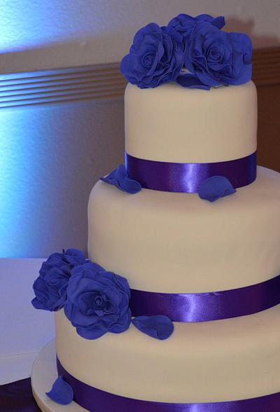Purple Rose Wedding Cake - Cake by The SweetBerry