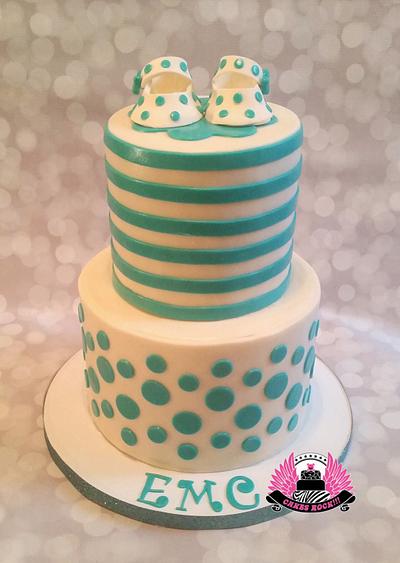 Tiffany Blue Baby Shower Cake - Cake by Cakes ROCK!!!  