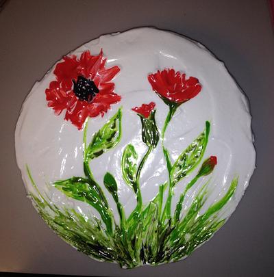 Cake painting royal icing - Cake by Gina Assini