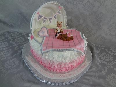 Bassinet Baby Shower Cake - Cake by Custom Cakes by Ann Marie