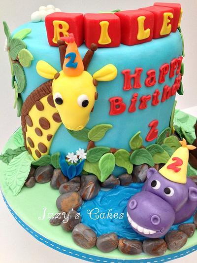 Jungle rainbow birthday cake - Cake by The Rosehip Bakery