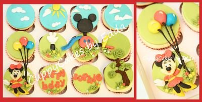 inspired by minnie mouse + mickey mouse clubhouse - Cake by edda
