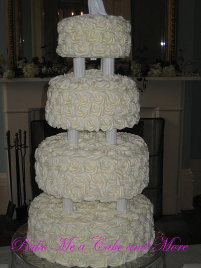 Rosette Wedding Cake - Cake by Charlotte VanMol