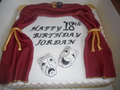 theatre tragedy masks birthday cake - Cake by elizabeth