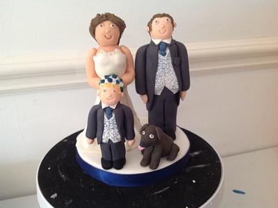 Handmade bride and groom cake topper - Cake by Iced Images Cakes (Karen Ker)