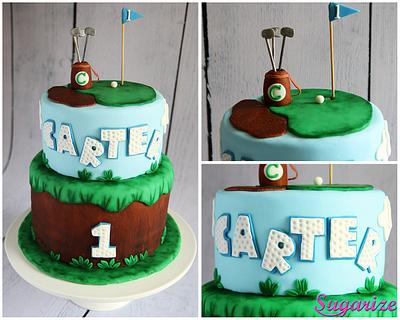 Golf themed 1st Birthday cake - Cake by Sara from Sugarize