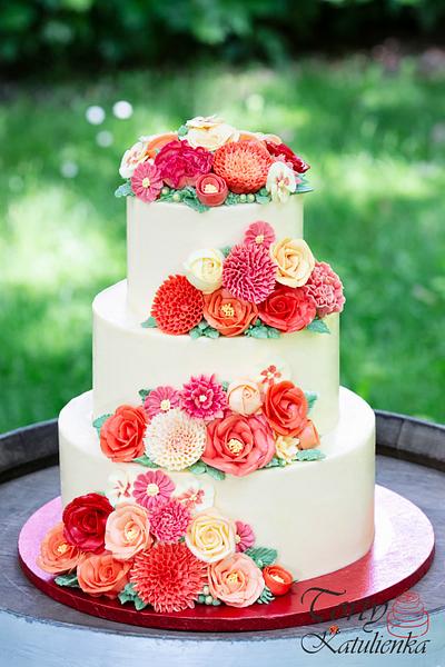 Buttercream Wedding Cake  - Cake by Torty Katulienka