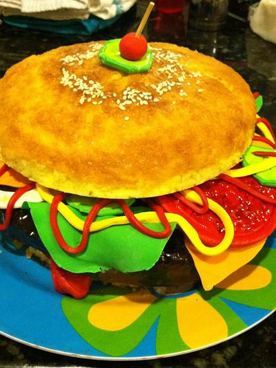 Loaded Burger - Cake by ashtobmom