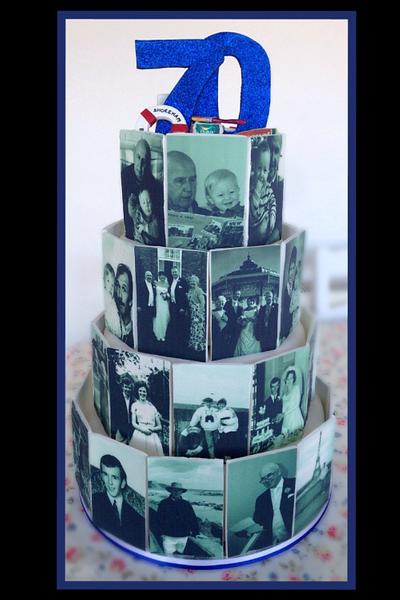 70 Years of Memories - Cake by www.callejacakes.com