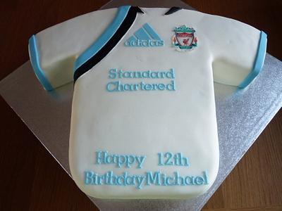 Liverpool Shirt Cake - Cake by Sharon Todd