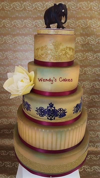 Wedding Cake India Inspired - Cake by Wendy Lynne Begy