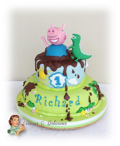 George Pig cake - Cake by Sara Solimes Party solutions