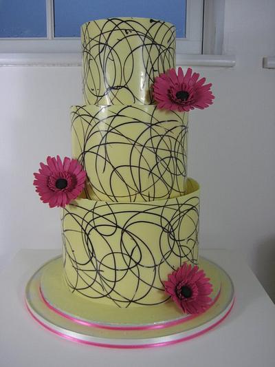 Chocolate wrap wedding cake - Cake by Little Miss Fairy Cake
