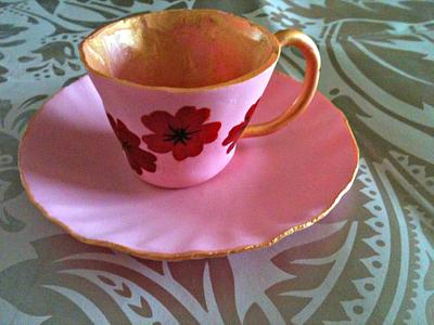 cup and saucer  - Cake by yvonne