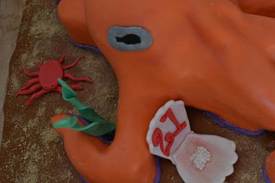 3D Octopus Cake - Cake by CrystalMemories