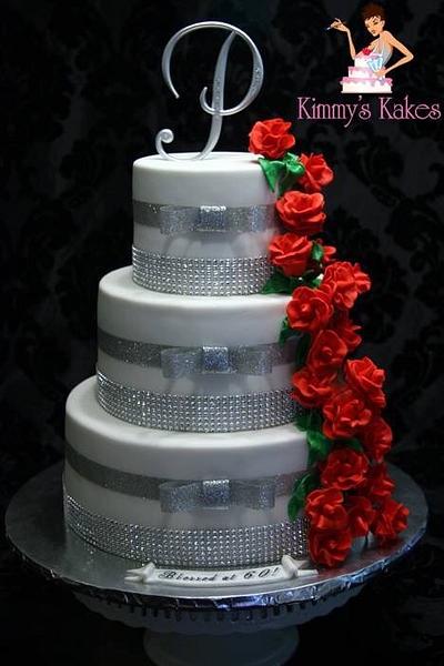 Glitzy Floral - Cake by Kimmy's Kakes