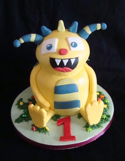 3D Carved Monster cake - Cake by RainbowBakes