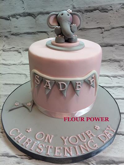 Elephant christening cake - Cake by Flour Power