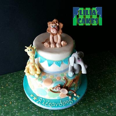 Baby animals birthday cake - Cake by LiliaCakes