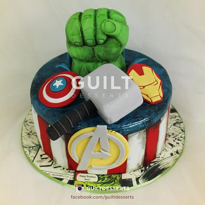 Marvel Avengers Cake - Cake by Guilt Desserts