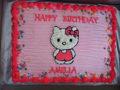 Hello Kitty Birthday Sheet - Cake by caymancake