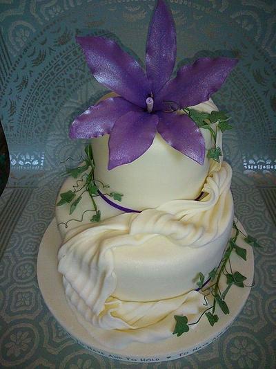 Lily Wedding Cake - Cake by Helen C of Colliwobble Cakes
