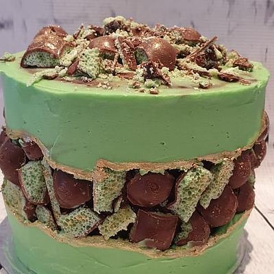 Choc Mint Fault line cake - Cake by Lamees Patel