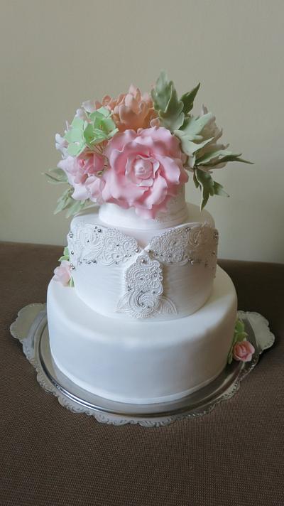 wedding dress cake - Cake by CAKEDESIGNbyMIRQA