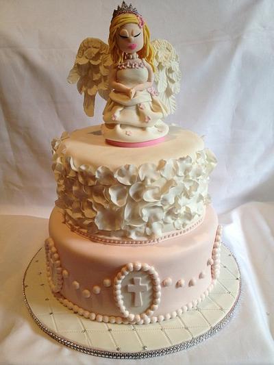Angelic Victorian First Holy Communion Cake - Cake by Caroline Diaz 