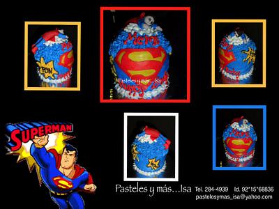 SUPERMAN GIANT CUPCAKE - Cake by Pastelesymás Isa