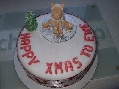 Happy Xmas to Ewe - Cake by chris sandilands