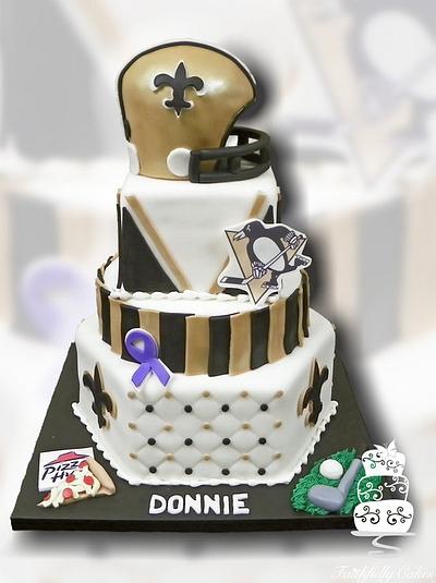 New Orleans Saints Pittsburgh Penguins Birthday - Cake by FaithfullyCakes