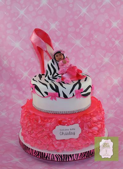 Baby Diva Pink High Heel  - Cake by Ventidesign Cakes