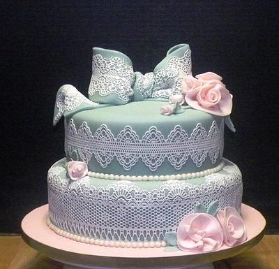 Shabby Chic Bridal Shower - Cake by Sweets By Monica