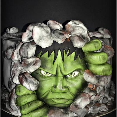 Hulk - Cake by dulcesfantasias