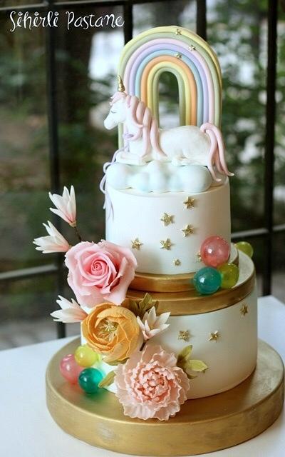 Unicorn Floral Cake - Cake by Sihirli Pastane