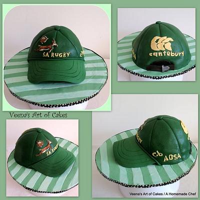 South African Rugby Cap Cake  - Cake by Veenas Art of Cakes 