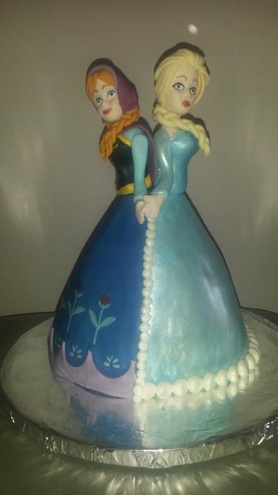 elsa & anna - Cake by Rianne