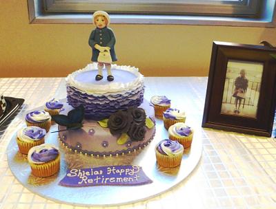 Girl with Purse Frill Cake - Cake by Joyce Nimmo