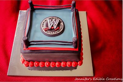 WWE Ring Birthday Cake - Cake by Jennifer's Edible Creations