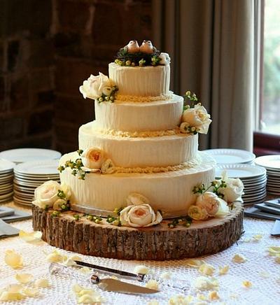 Rustic Mousseline Buttercream Cake - Cake by Heather