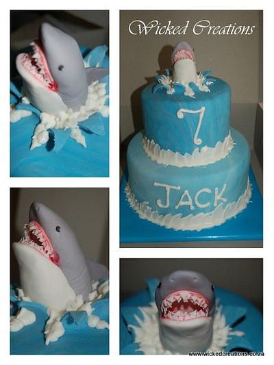 Great White Shark Cake - Cake by Wicked Creations