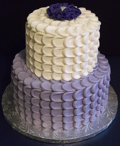 Purple & White Petal Cake  - Cake by Tracy's Custom Cakery LLC