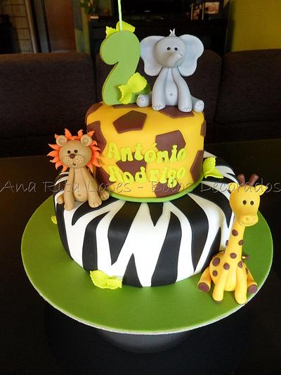 Animais Safari , safari - Cake by Ana Rita Lopes - Bolos Decorados