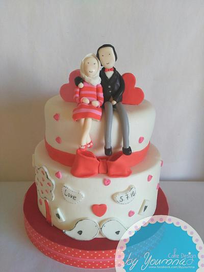 Anniversary cake - Cake by Cake design by youmna 