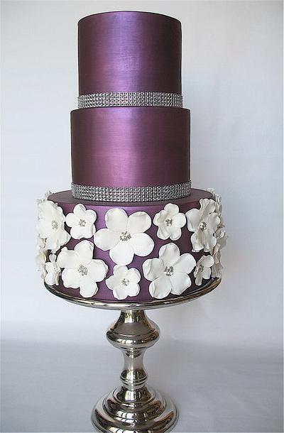 Purple lustre finish - Cake by Kathy's Little Cakery