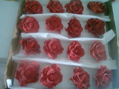                         " Gum Paste Roses: - Cake by robier