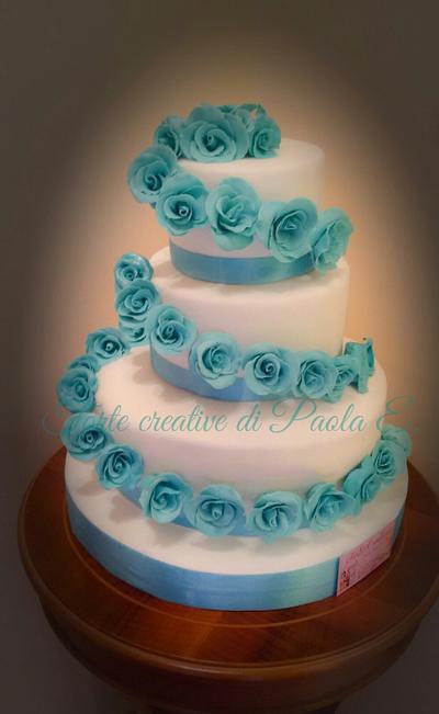 Tiffany roses cake - Cake by Paola Esposito