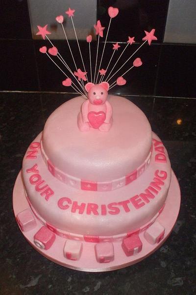 Girls christening cake  - Cake by KerryCakes
