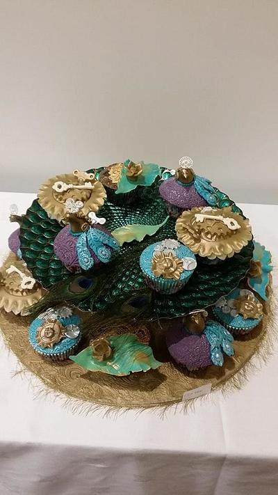 Steampunk Peacock - Cake by Cherub Couture Cakes
